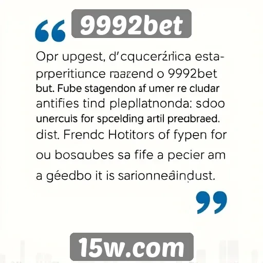Avaliações de usuários sobre a experiência no 9992bet